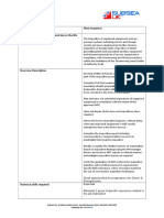 Oceaneering Plant Inspector Description of Job Role - A Typical Day in The Life E.G