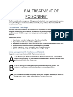 General Treatment of Poisoning