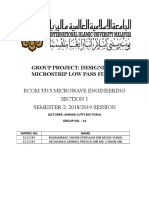 Group Project: Designing A Microstrip Low Pass Filter
