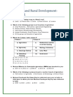 Agriculture and Rural Development Mock Test 1