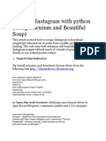 Scraping Instagram With Python