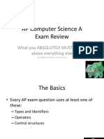 AP Computer Science A Exam Review