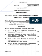 IGNOU BSHF Question Paper December 2014