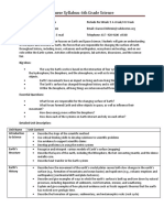 Course Syllabus: 6th Grade Science