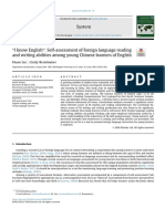 "I Know English" Self-Assessment of Foreign Language Reading and Writing Abilities Among Young Chinese Learners of English