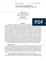 The Social and Affective Dimensions of Early Second Language Acquisition: A Case Study