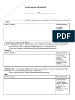 Interview Form For Mock Interviews