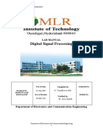 DSP Lab Manual New MLR15 PDF