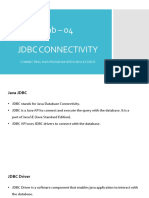 Lab - 04 JDBC Connectivity: Connecting Java Program With Oracle DB