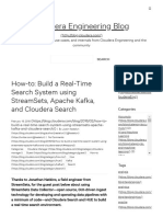 How-To - Build A Real-Time Search System Using StreamSets, Apache Kafka, and Cloudera Search