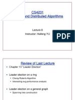 CS4231 Parallel and Distributed Algorithms: Instructor: Haifeng YU