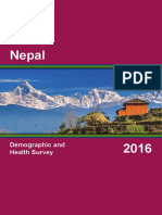 Nepal Demographic Health Survey NDHS 2016 Final Report