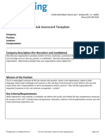 Job Scorecard Template Sample