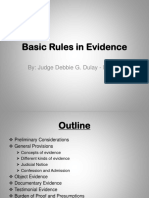 Basic Rules in Evidence