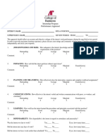 Internship Program Performance Appraisal