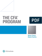 Cfa Program Theory Meets Practice