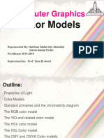 Computer Graphics: Color Models