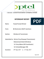 PTCL Internship Report by Fawad Ahmed