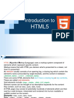 Introduction To HTML5