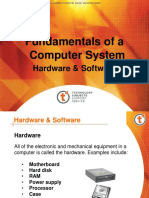 Fundamentals of A Computer System: Hardware & Software