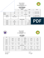 Class Program: Antipolo National High School