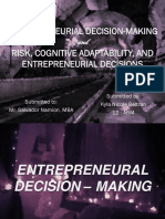 Entrepreneurial Decision-Making Risk, Cognitive Adaptability, and Entrepreneurial Decisions