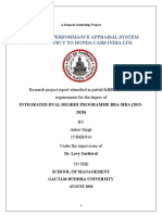 Performance Appraisal System With Respect To Honda Cars India LTD HR 2018