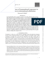 The Emergence of Transnational Responses To Corruption in International Arbitration