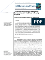 Evaluation of Caffeine Gels On Physicochemical Characteristics and in Vivo Efficacy in Reducing Puffy Eyes