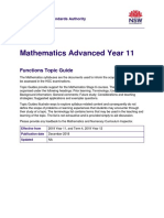 Mathematics Advanced Year 11 Topic Guide Functions