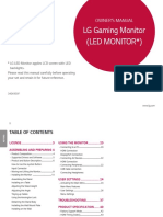 LG Gaming Monitor (Led Monitor ) : Owner'S Manual