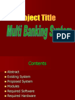 Multi Banking System Project