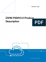 ZXHN F609 (V2.0) Product Description - 20170110