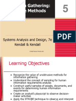 Information Gathering: Unobtrusive Methods: Systems Analysis and Design, 7e Kendall & Kendall