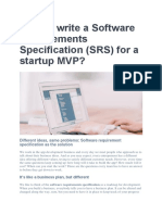 SRS For Startup MVP