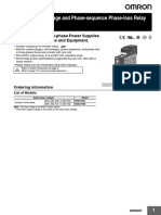 Three-Phase Voltage and Phase-Sequence Phase-Loss Relay: K8Ds-Pm