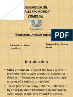 Sales Promotion Techniques of Hul