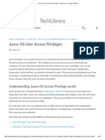 Junos OS User Access Privileges - TechLibrary - Juniper Networks PDF