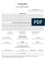 Cover Sheet: For Audited Financial Statements