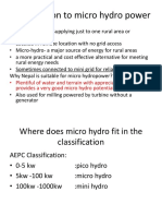 Introduction To Micro Hydro Power