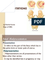 Malpresentations: Liji Raichel Kurian Dept of OBG