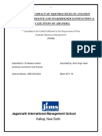 To Study The Impact of TQM Practices On Aviation Industry Performance and Stakeholder Satisfaction (A Case Study of Air India)