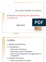 Z-Transforms and Transfer Functions (Tools For: Analyzing The Dynamics of Systems)