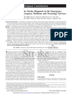 Missed Ischemic Stroke Diagnosis in The Emergency Department by Emergency Medicine and Neurology Services