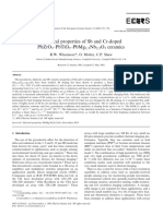 Electrical Properties of SB and Cr-Doped Pbzro - Pbtio - PBMG NB O Ceramics