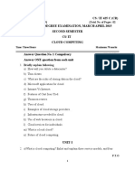 CS / IT 425 C (CR) Iv/Iv B.Tech Degree Examination, March/April 2015 Second Semester CS/ It Cloud Computing Answer Question No. 1 Compulsory (14x1 14) Answer ONE Question From Each Unit 4x14 56