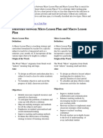 Difference Between Micro Lesson Plan and Macro Lesson Plan: Similar Article