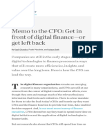 Memo To The Cfo Get in Front of Digital Finance or Get Left Back