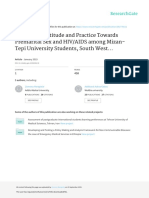 Knowledge Attitude and Practice Towards Premarital Sex and HIV AIDS Among Mizan Tepi University Students South West Ethiopia