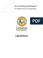 Lab Manual: Department of Computer Science and Engineering